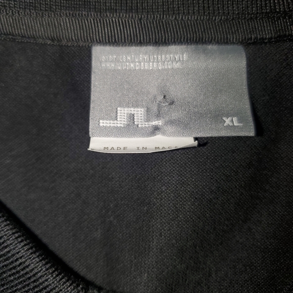 J. Lindeberg Golf Polo Shirt Mens Size XL Black Solid Macau JL - Picture 4 of 8